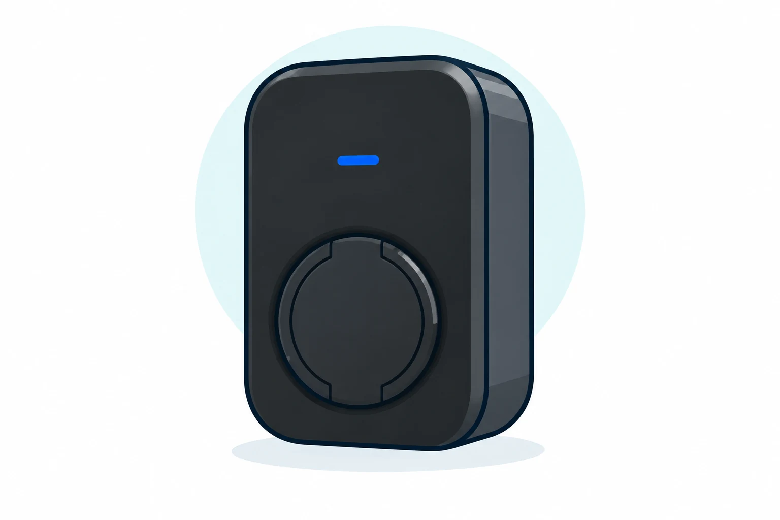 Illustration of the black socketed EO Mini Pro 3 charger