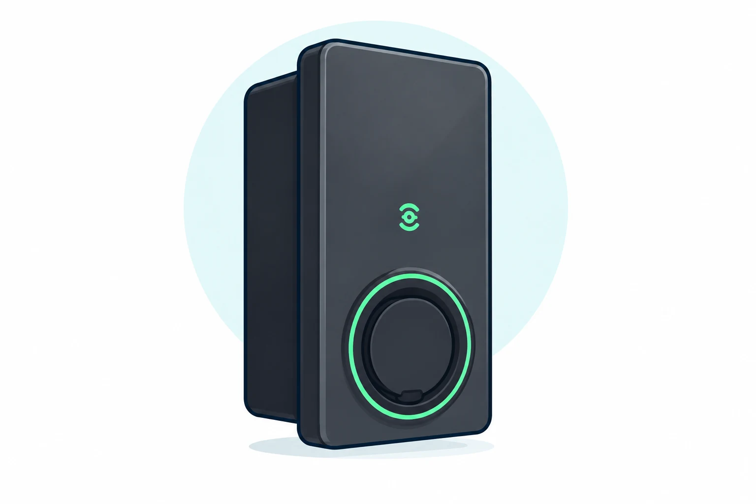 Illustration of the Sevadis MaxiCharger Gen2 Smart AC socketed charger